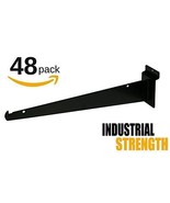 12&quot; Slatwall Knife Shelf Brackets With Lip - Black 48pk - $180.40 CAD