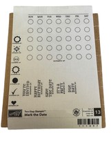 Stampin Up Rubber Stamps Two Step Mark The Date Calendar Agenda Party Invites - £7.02 GBP