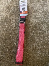 Petmate Fashion Faux Snakeskin Medium Pink Dog Collar 3/4” X 14-20” - £8.53 GBP