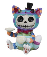 Furry Bones Whimsical Wonderland Cheshire Cat Alice Skeleton Figurine Fu... - $273.99 MXN
