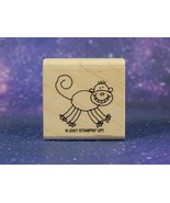 SMILING MONKEY, Wood Mounted Rubber Stamp, by Stampin&#39; Up!  Zoofari 2007 - £2.97 GBP