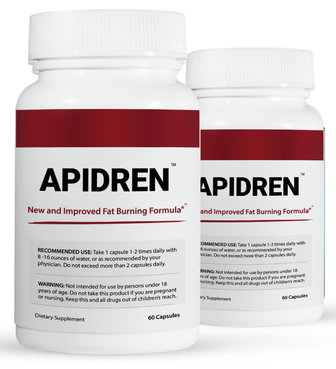 2 Pack Apidren, fórmula para ayudarte a quemar grasa-60 Capsulas x2 - $71.27