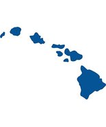Picniva Blue Hawaii HI map Car Vinyl Decal Sticker Laptop, Ipad, Window,... - £7.69 GBP