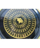 Vintage Asian Lacquerware Tray Black Gold Lacquer Ware 32538 - £23.64 GBP