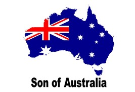 Son of Australia Australian Country Map Flag Poster Print High Quality Print - £5.49 GBP+