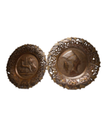 Two Vintage Egyptian Decorative Brass Hanging Trays – Pharaoh &amp; Chariot ... - $5,587.27 MXN