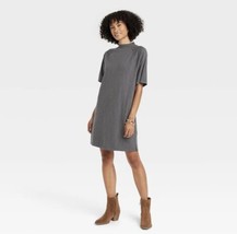 Universal Thread - Women&#39;s Elbow Sleeve Knit T-Shirt Dress - Charcoal - ... - £11.98 GBP