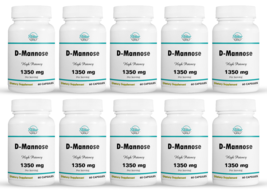 10 Pack D-Mannose, alivio y limpieza de vías urinarias-60 Cápsulas x10 - £221.57 GBP