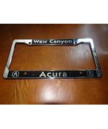 Weir Canyon Acura License Plate Frame - Dealership Plastic - $521.33 MXN