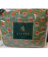 New Ralph Lauren Village Mews Border Green Multicolor Bedskirt King Made... - $150.00
