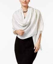 Calvin Klein Metallic Stripe Scarf Neck Wrap, Eggshell - £11.85 GBP