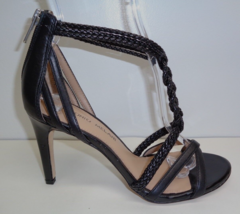 Antonio Melani Size 7.5 M QUESTA Black Leather Braided Sandals New Women&#39;s Shoes - £45.93 GBP