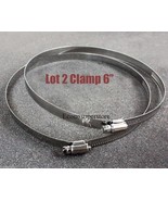 LOT TWO 6&#39;&#39; Stainless Steel Hose Pipe Adjustable Screw Bolt Clamps Ties ... - $177.65 MXN