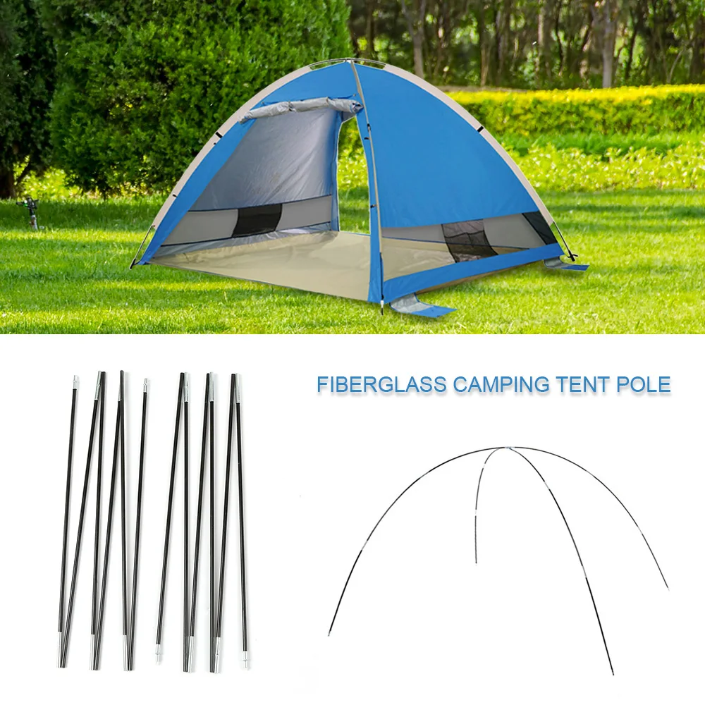 3/3.3/4/4.48/4.9m Fiberglass Tent Rod Camping Tent Pole Bars Support Rods Awning - £16.55 GBP+