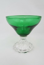 Anchor Hocking Green Boopie Champagne Sherbet Glasses Dessert Cups Set of 4 - £27.16 GBP