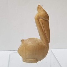 Wood Carved Pelican 5&quot; Decorative Bird Figurine - £8.61 GBP