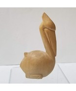 Wood Carved Pelican 5&quot; Decorative Bird Figurine - £8.81 GBP