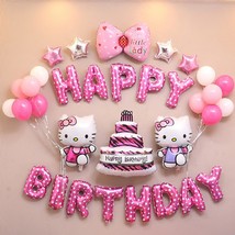 24 Pc Hello Kitty Happy Birthday Banner - Fun Set Party Supplies Decoration - Co - £31.63 GBP