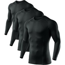 Men&#39;S Upf 50+ Long Sleeve Compression Shirts, Water Sports Rash Guard Ba... - £52.62 GBP