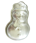 Aluminum Cake Pan Christmas Snowman Small Jello Mold Holiday Holly 11 In... - £15.48 GBP