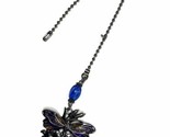 Ganz Silver Blue Gold Fan Light Pull  Chrome Colored Pull Chain w connec... - $7.01
