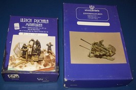 54mm 1/32 Metal Ulrich Puchala WW2 German 37MM Flak Antiaircraft Gun & 5 Crew - $125.00