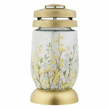 8 3/4&quot; Floral Design Decorative Outdoor Indoor Lantern with Paraffin Ref... - $17.60
