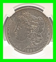 Key Date 1886-O Morgan Silver Dollar $1 - NGC AU Details - Old Cleaning -  - $173.24
