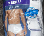Fruit Of The Loom ~ 9 Pair Men&#39;s Tagless Full Cut Briefs Underwear White... - $23.78