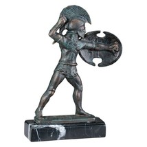 Spartan Hellenistic Hoplite Warrior Iron Statue Sculpture Replica Reproduction - £58.66 GBP