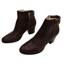 JIMMY CHOO Brow.n Textured Leather &quot;Method&quot; Booties - New In Box - Size 40 - £353.04 GBP