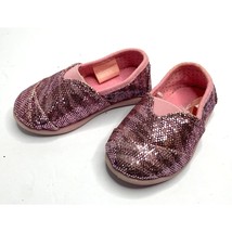 Jumping Beans Toddler Girls Size 5 Pink Sequin Shoes Flat Slip On Loafer... - £6.99 GBP