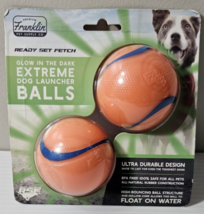 Dog fetch Extreme Launcher Balls by Franklin pet supply co., Glow in the... - £10.60 GBP