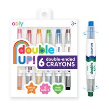 Ooly Double Sided Set of 6 Crayons, 12 Total Colors, Non Toxic, Water So... - £8.03 GBP