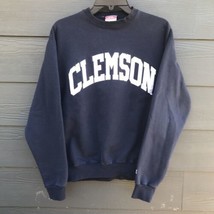 Vintage 90s Clemson University sweatshirt medium unisex Champion navy blue - £24.61 GBP