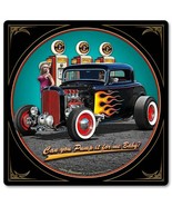 1932 Deuce Coupe Pump It Up with Pin Up by Larry Grossman 12&quot; Square Met... - $30.00