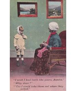 I Wish I Had Teeth Like Yours Aunt Child Bamforth 1914 Jones OK Postcard... - £2.35 GBP