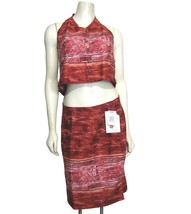 NWT Hilo Hattie Red Hawaiian Skirt and Halter Top 2 Piece Set Size Medium &amp; 14 - $44.50