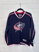 Columbus Blue Jackets NHL Jersey Reebok Youth Large Vintage Blank - $29.39