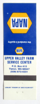Upper Valley Farm Service Center Napa - Tieton, Washington 20RS Matchbook Cover - £1.36 GBP