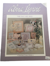 Alma Lynne Cross Stitch Pattern Leaflet The Day We Wed Wedding Blessing His Hers - $4.99