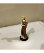 Vintage Enesco White Lady Angel with Harp Figurine 6.5&quot; Tall - $23.05 CAD
