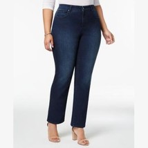 Charter Club Womens Plus Tummy Slimming Classic Straight Jeans 20w short - £27.36 GBP