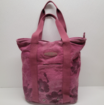 Keen Hybrid Transport Purple Flower Bag Tote Canvas Zip Closure 2 Handles - £33.70 GBP