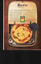 1963 Del Corn Potluck Tomatoes Print Ad nostalgic c6 - £20.70 GBP