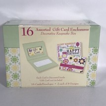 Greeting Card Gift Card Enclosures 16 Assorted Birthday New Baby Congrats NEW - £9.40 GBP