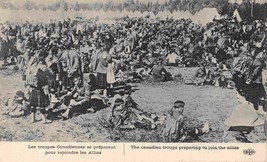Canadian Scots Highlanders Preparing to Join Allies WWI Military Army postcard - £5.06 GBP