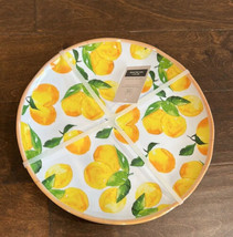 Rachel Ashwell Lemon Print Melamine Dinner plates Set Of 4 New - £23.89 GBP