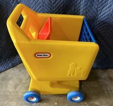 Vintage Little Tikes Lil Shopper Yellow Grocery Store Plastic Shopping Cart - £37.98 GBP