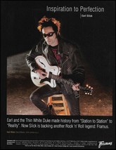 Earl Slick 2010 Framus Thin White Duke guitar advertisement 8&quot; x 11&quot; ad print - £3.34 GBP